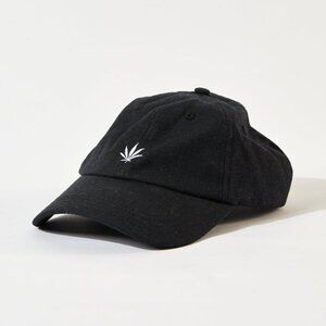 BNWT Afends - Foundation - Unisex Hemp Weed 6 Panel Black Cap Hat